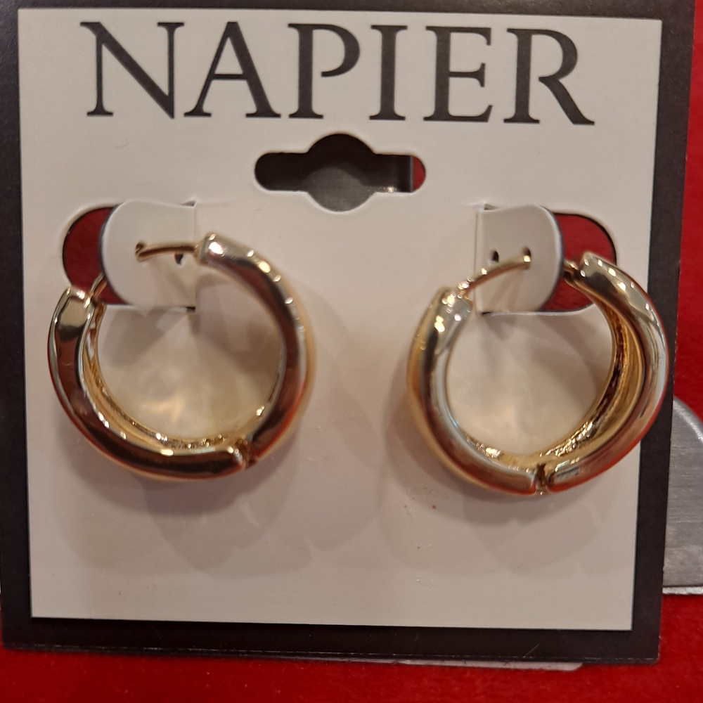 Napier Classic Gold-Tone Hoop Earrings
